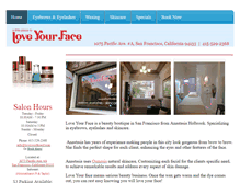 Tablet Screenshot of loveyourfacesf.com